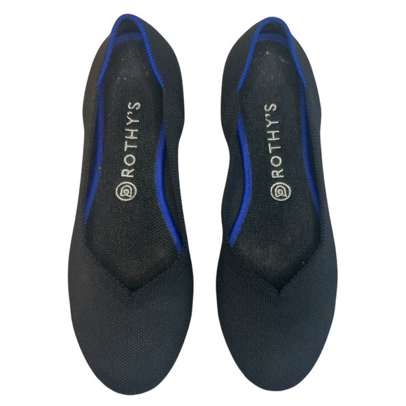 Rothy's The Flat Round Toe Black Flats - Picture 1 of 12